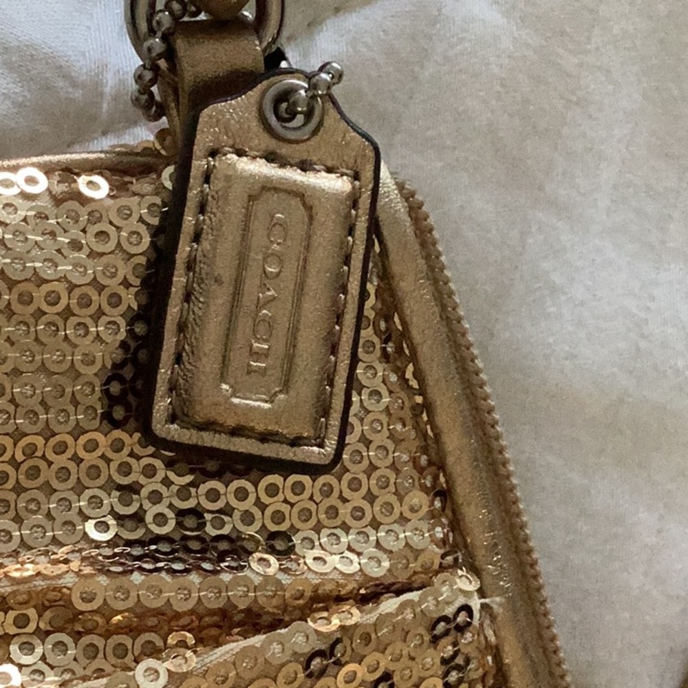 Coach gold sequence wristlet - Picture 3 of 3